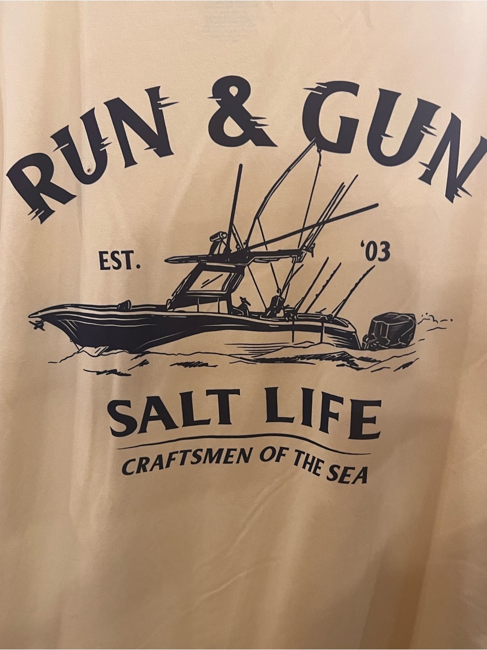 Salt Life Tan 'Run & Gun' Graphic Short Sleeve Tee